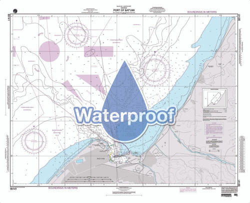 Waterproof NGA Chart 55141: Port of Bat'Umi