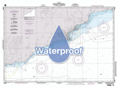 Waterproof NGA Chart 57061: Outer Approaches to Takoradi and Sekondi
