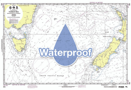 Waterproof NGA Chart 601: Tasman Sea [New Zealand to Se Australia]