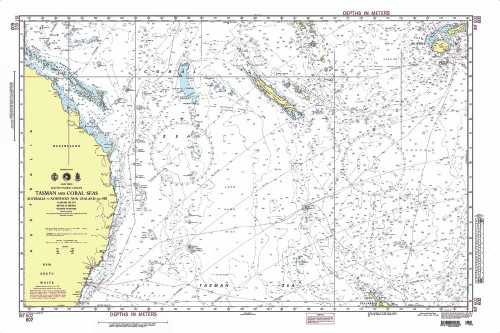 NGA Chart 602: Tasman and Coral Sea
