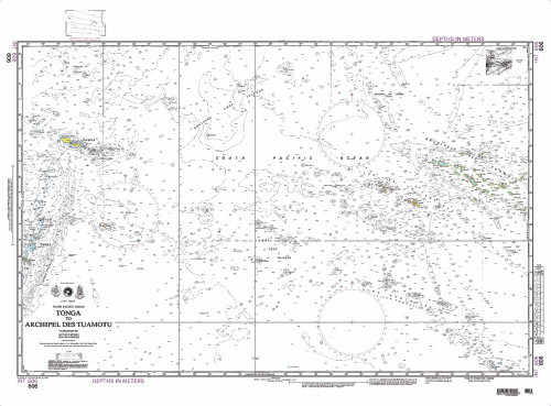 NGA Chart 606: Tonga to Archipel Des Tuamotu