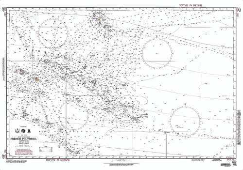 NGA Chart 607: French Polynesia - South Pacific Ocean