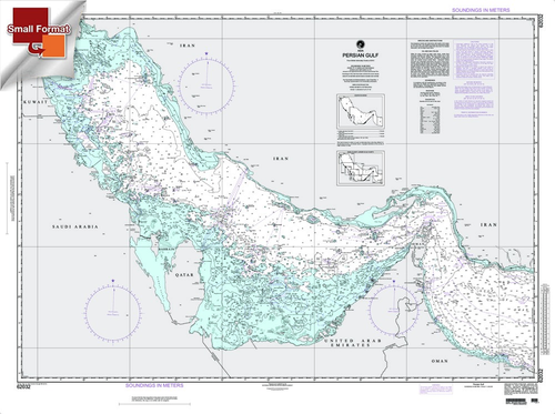 NGA Chart 62032: Persian Gulf, Approx. Size 21" x 29" (SMALL FORMAT WATERPROOF)