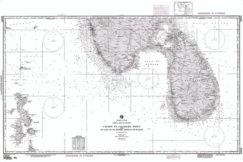 NGA Chart 63010: Cochin to Calimere Pt. With Sri Lanka