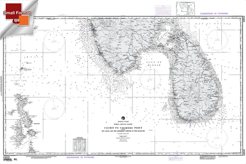 NGA Chart 63010: Cochin To Calimere Pt. With Sri Lanka [I, Approx. Size 21" x 31" (SMALL FORMAT WATERPROOF)
