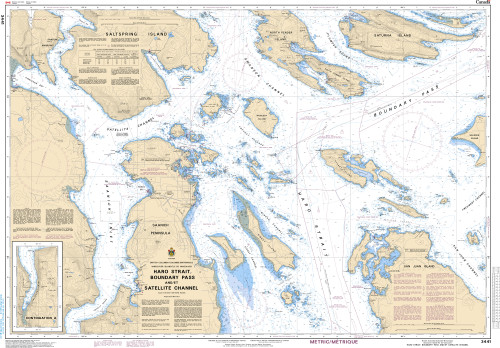 CHS Chart 3441: Haro Strait, Boundary Pass and/et Satellite Channel