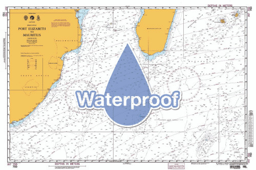 Waterproof NGA Chart 700: Port Elizabeth to Mauritius