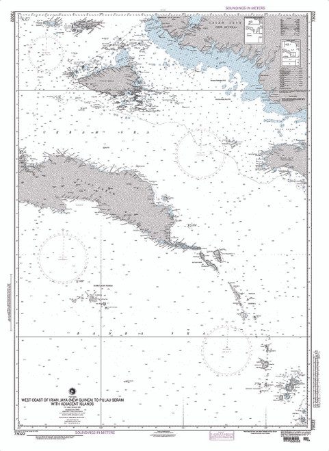 NGA Chart 73022: West Coast Of Irian Jaya (New Guinea) to Pulau Seram