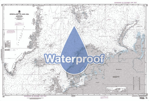 Waterproof NGA Chart 804: Greenland to Kara Sea