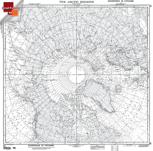 NGA Chart 80: The Arctic Regions, Approx. Size 21" x 22" (SMALL FORMAT WATERPROOF)