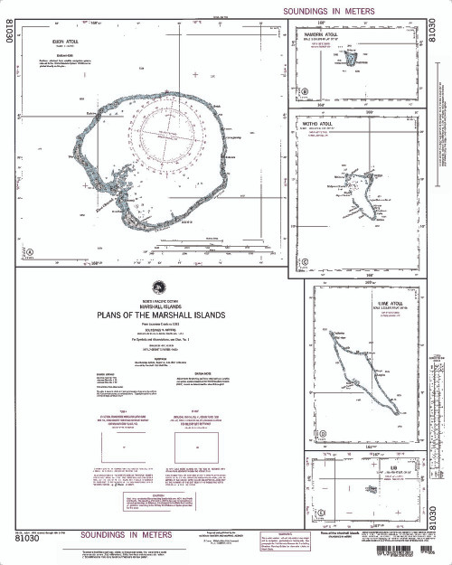 NGA Chart 81030: Plans of the Marshall Islands; Panel A Ebon Atoll