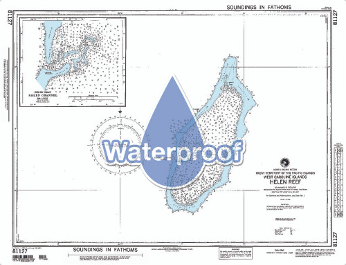 Waterproof NGA Chart 81127: Helen Reef [West Caroline Islands]