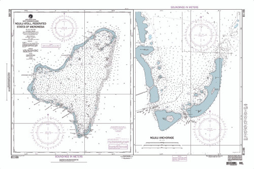 NGA Chart 81166: Ngulu Atoll Federated States of Micronesia