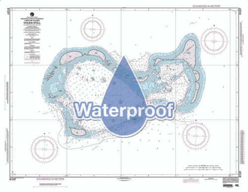 Waterproof NGA Chart 81237: Woleai Atoll