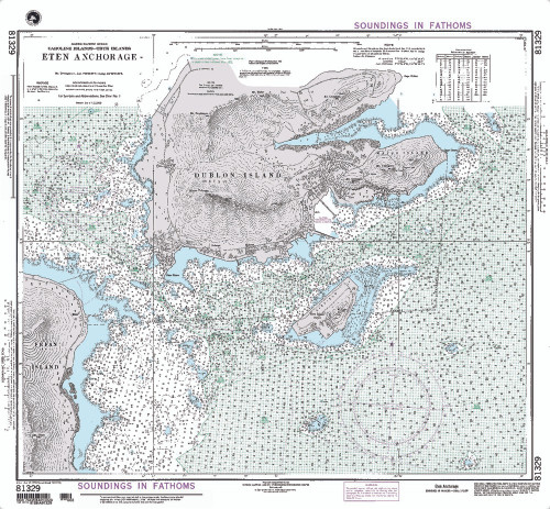 NGA Chart 81329: Eten Anchorage [Caroline Islands - Truk Is]