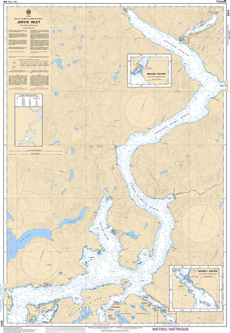 CHS Chart 3514: Jervis Inlet