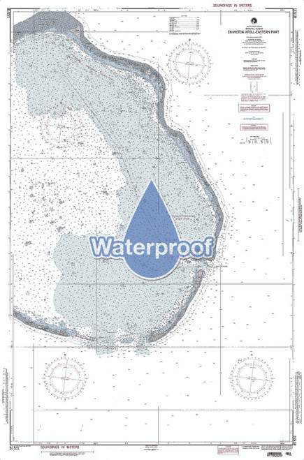 Waterproof NGA Chart 81531: Enewetak Atoll - Eastern Part