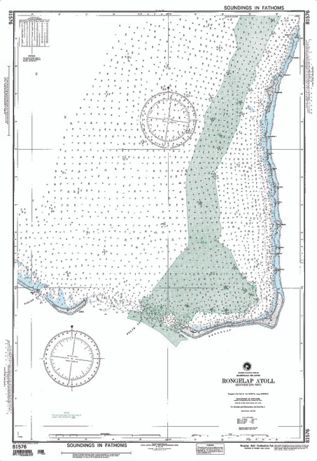 NGA Chart 81576: Rongelap Atoll Southeastern Part Marshall Islands