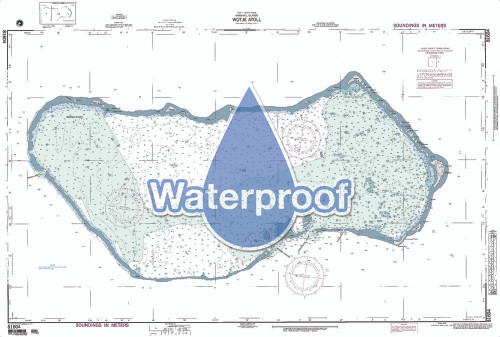 Waterproof NGA Chart 81604: Wotje Atoll:Marshall Islands