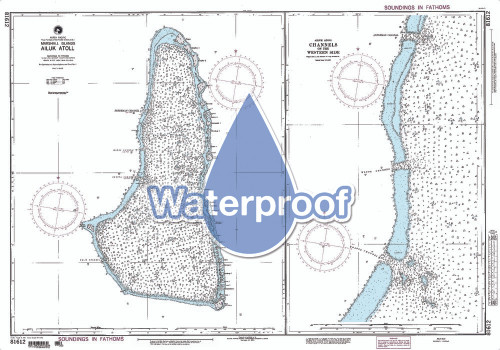 Waterproof NGA Chart 81612: Ailuk Atoll Marshall Is.