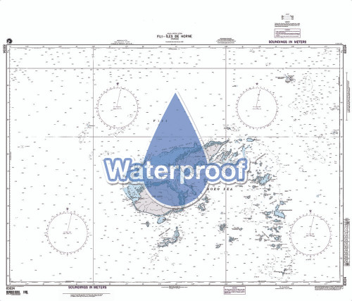 Waterproof NGA Chart 83034: Fiji - Iles de Horne