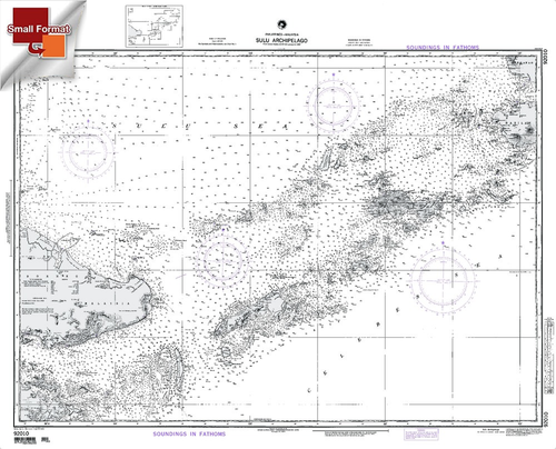 NGA Chart 92010: Sulu Archipelago, Approx. Size 21" x 26" (SMALL FORMAT WATERPROOF)