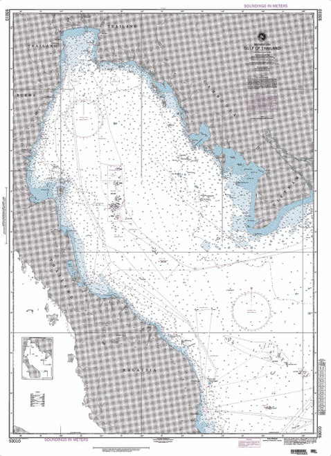 NGA Chart 93010: Gulf of Thailand