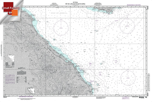 NGA Chart 93025: Mui Ba Lang An To Cua Nhuong Vietnam, Approx. Size 21" x 32" (SMALL FORMAT WATERPROOF)