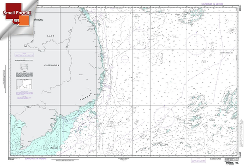 NGA Chart 93030: MuiÃ¡Da Nang ToÃ¡MuiÃ¡Bai Bung, Approx. Size 21" x 31" (SMALL FORMAT WATERPROOF)