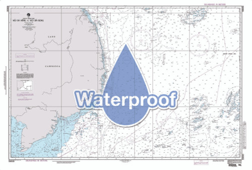 Waterproof NGA Chart 93030: Mui Da Nang to Mui Bai Bung