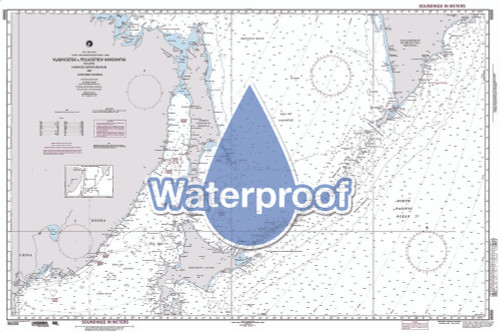 Waterproof NGA Chart 96000: Vladivostok to Poluostrov Kamchatka