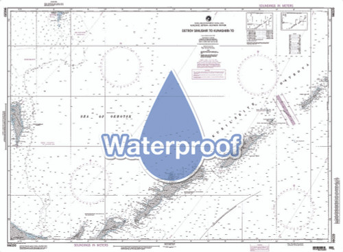 Waterproof NGA Chart 96020: Ostrov Simushir to Ostrov Kunashir
