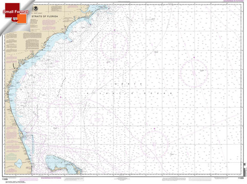Small Format NOAA Chart 11009: Cape Hatteras to Straits of Florida