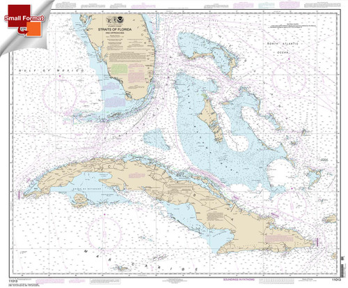 Small Format NOAA Chart 11013: Straits of Florida and Approaches