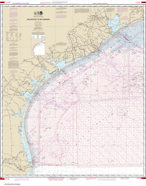 NOAA Chart 1117A: Galveston to Rio Grande (Oil and Gas Leasing Areas)