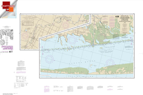 Small Format NOAA Chart 11303: Intracoastal Waterway Laguna Madre - Chubby Island to Stover Point: including The Arroyo Colorado