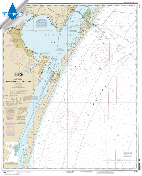 Waterproof NOAA Chart 11307: Aransas Pass to Baffin Bay