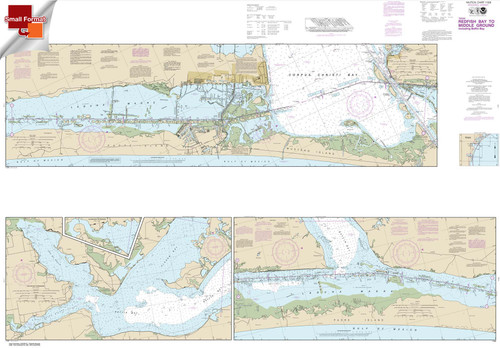 Small Format NOAA Chart 11308: Intracoastal Waterway Redfish Bay to Middle Ground