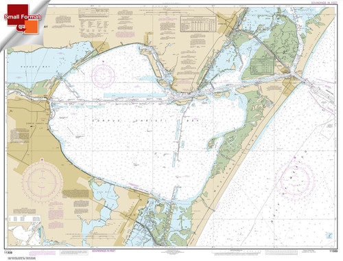 Small Format NOAA Chart 11309: Corpus Christi Bay