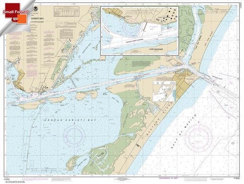 Small Format HISTORICAL NOAA Chart 11312: Corpus Christi Bay - Port Aransas to Port Ingleside