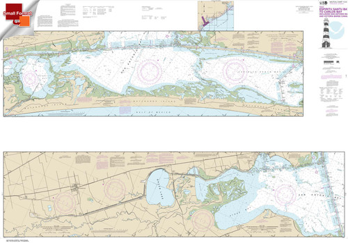 Small Format NOAA Chart 11315: Intracoastal Waterway Espiritu Santo Bay to Carlos Bay including San Antonio Bay and Victoria Barge Canal