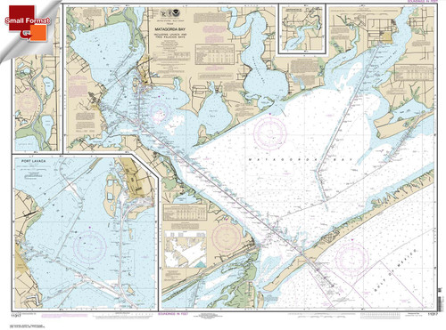 Small Format HISTORICAL NOAA Chart 11317: Matagorda Bay including Lavaca and Tres Palacios Bays; Port Lavaca; Continuation of Lavaca River; Continuation of Tres Palacios Bay