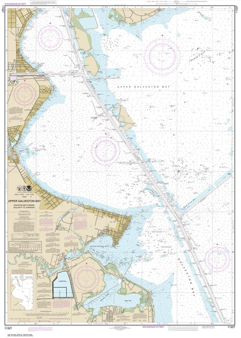 HISTORICAL NOAA Chart 11327: Upper Galveston Bay-Houston Ship Channel-Dollar Pt. to Atkinson