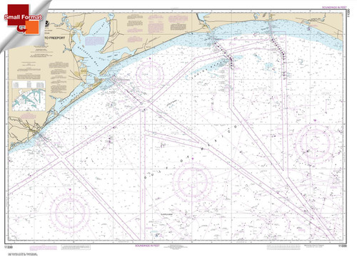 Small Format NOAA Chart 11330: Mermentau River to Freeport