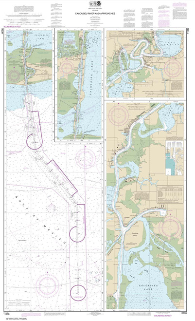 NOAA Chart 11339: Calcasieu River and Approaches