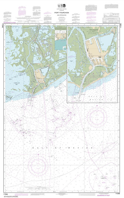 NOAA Chart 11346: Port Fourchon and Approaches