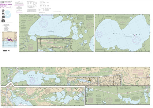 NOAA Chart 11348: Intracoastal Waterway Forked Island to Ellender: including the Mermantau River: Grand Lake and White Lake