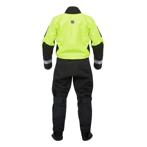 Mustang Sentinel Series Water Rescue Dry Suit - Fluorescent Yellow Green-Black - Large 1 Long [MSD62403-251-L1L-101]