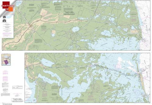 Small Format NOAA Chart 11365: Barataria and Bayou Lafourche Waterways Intracoastal Waterway to Gulf of Mexico