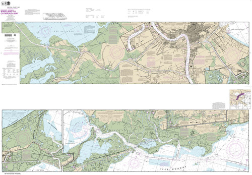 NOAA Chart 11367: Intracoastal Waterway Waveland to Catahoula Bay